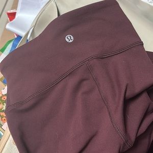 Lululemon leggings red Merlot